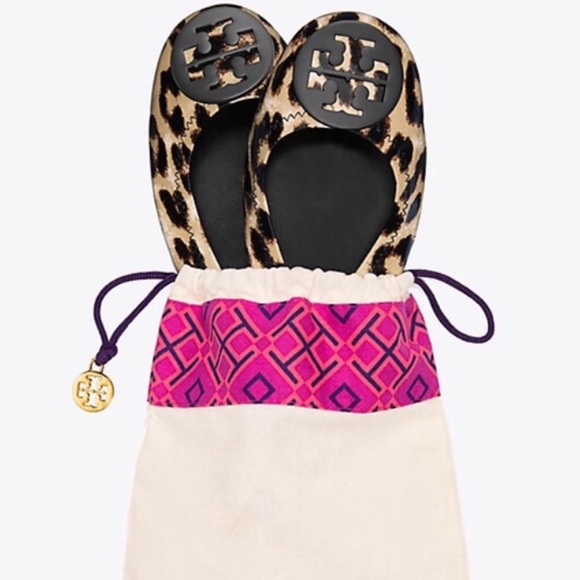 Last Pair!❤️Tory Burch Minnie Leopard Flats 6 - Picture 3 of 8